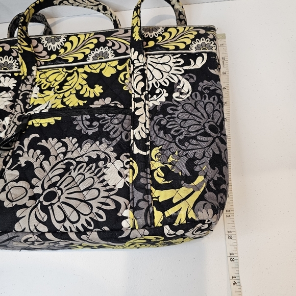 Vera Bradley Baroque Floral Tote Bag - Black and Yellow (Retired) - Picture 3 of 13